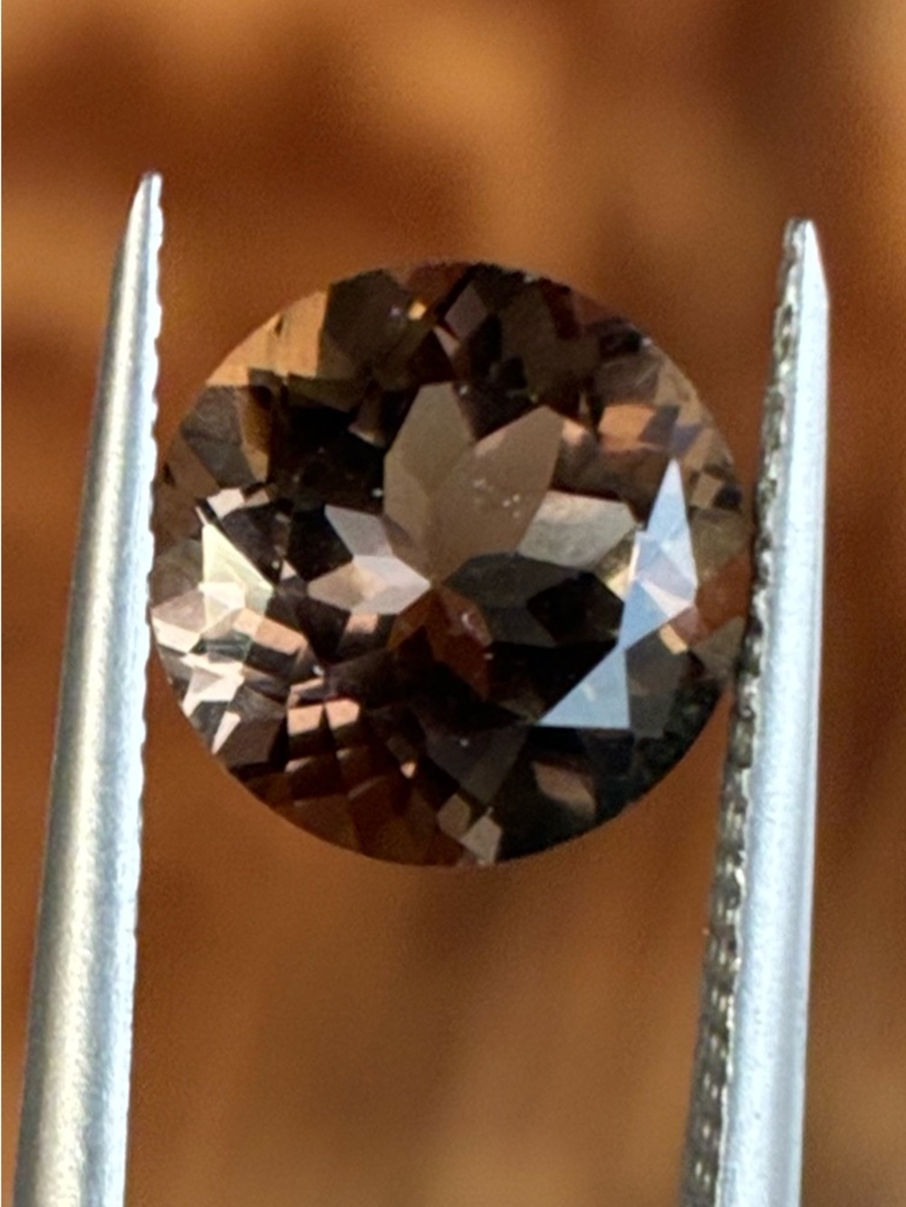 Beautiful 2.5ct Large Smokey Quartz Round Loose Gemstone App 9mm Gem Brown